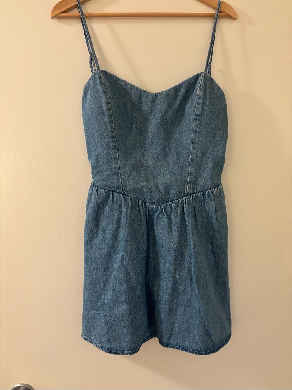 Denim Blue Women’s One-Piece Romper